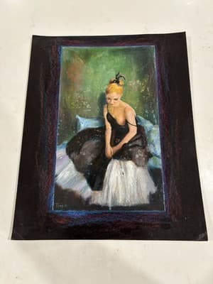 Unique Original Sexy Woman Fantasy Art Drawing Sketch Artist Signed TONY