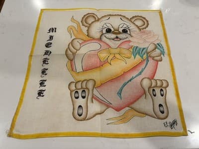 Teddy Bear Cloth Vibrant Design Original Fantasy Art Drawing Sketch Nice Piece