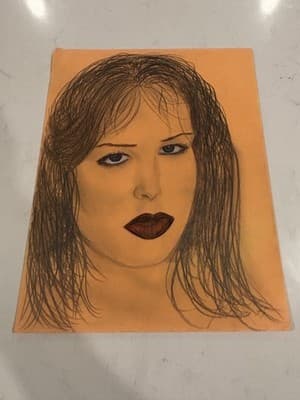 Rare Custom Art Sexy Woman Portrait Fantasy Art Drawing Sketch