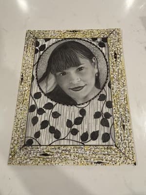 Lovely Original Fantasy Art Drawing Woman Sketch Artist Signed Brockman 2000