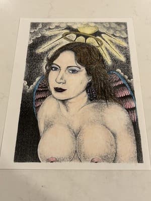 Sexy Angel Woman πͺ½ Fantasy Art Drawing Sketch