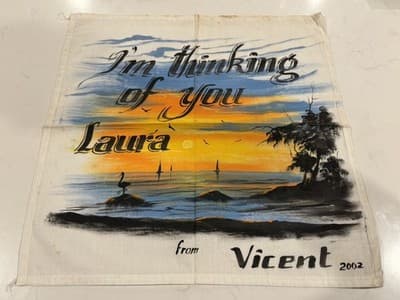 Lovely Island Thinking Of You Design Cloth Original Fantasy Art Drawing Sketch