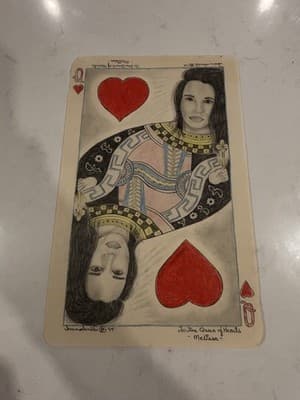 Sexy Queen Of Hearts Fantasy Girl Art Drawing Sketch "Melissa"