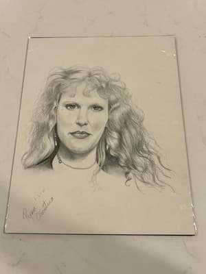 Rare Original Sexy Woman Fantasy Art Drawing Sketch Artist Signed 2001