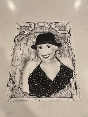 Rare Original Sexy Fantasy Art Drawing Sketch Artist Signed Brockman To Arlene