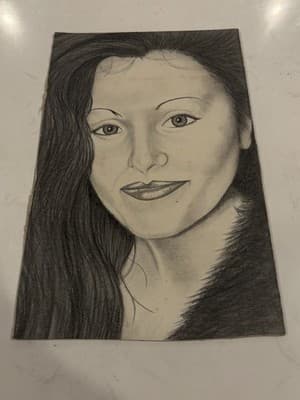 Facial Portrait 📸 Rare Original Sexy Fantasy Art Drawing Sketch