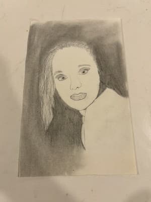 Rare Original Woman Portrait Art Fantasy Drawing Sketch Artist Signed Yr 2007