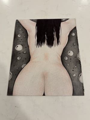 Beautiful Rare Original Sexy Fantasy Art Drawing Sketch