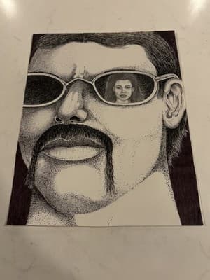 Rare Unique Sexy Fantasy Art Drawing Sketch Eyes Of The Woman