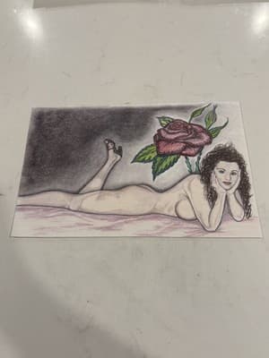 Woman Erotic Portrait Sexy Fantasy Art Drawing Sketch 🌹
