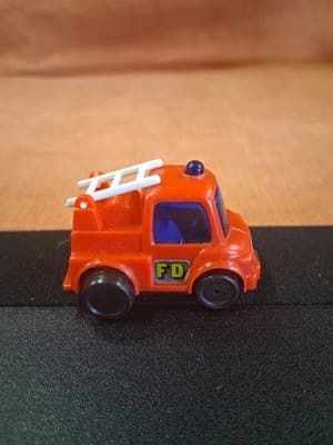 Wind Up Fire Truck Limited FD Red Plastic Toy 1980s As Is