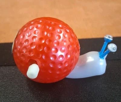 Cute Snail Vintage Wind-Up Plastic Toy Made In Japan 1980s
