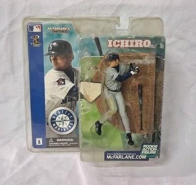 Ichiro Suzuki Mcfarlane Grey Uniform Variant Mint Mariners Rare