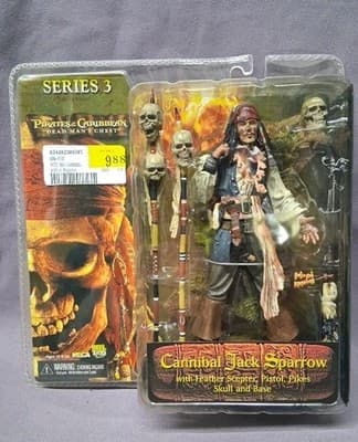 Pirates of the Caribbean CANNIBAL JACK SPARROW Figure Neca S.A.D.