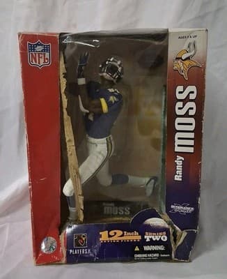 McFarlane NFL - Randy Moss 12" Inch Figure - Vikings - Series 2 - 2004 Box Dmg