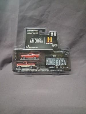 New Car That Made America 1965 Ford Mustang 1967 Ford F-100 Enclosed Hauler 1:64