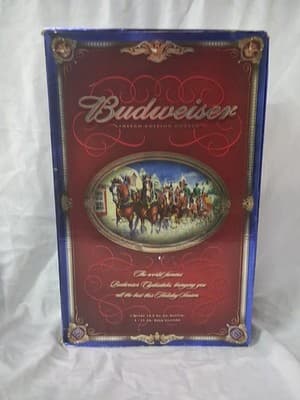 BUDWEISER MILLENNIUM Limited Edition Set Bottle & Four Glasses Original Box