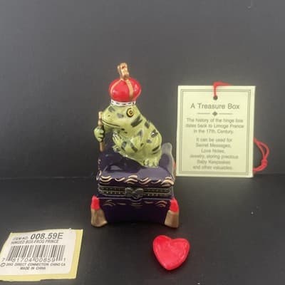 The Frog Prince Trinket Box 3โ w Heart