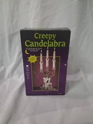 MIB Halloween Fun World Creepy Candelabra Spooky Skull Tree Candles GHOSTS New