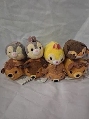US Disney ORIGINAL Bambi & Friends Mini Tsum Set of 8 NWT! Thumper OWL Bambi Ect
