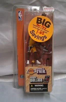 Shaquille OโNeal & Rasheed Wallace Lakers Blazers 2 Pack 3 Inch McFarlane NBA