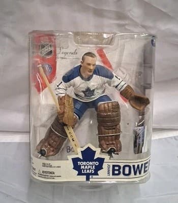 2007 McFarlane Hockey NHL Legends Series 6 Johnny Bower White Chase Figure