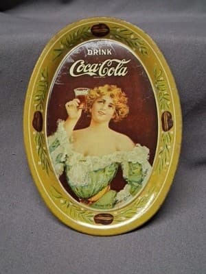 Vintage Small Coca Cola tray small Printed 1973 Metal