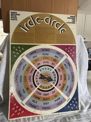 RARE Vintage 1969 ircle-circle Word Building Game