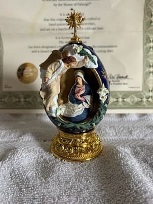 Fabergé Egg The Annunciation The Life of Christ Collection Limited Edition Coa