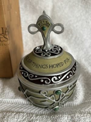 Spiritual Harvest Christian Faith Prayer Box With Lid Hebrews 11:1