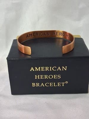 911 American Heroes Copper Promotional Cuff Bracelet Wristband - Made in America