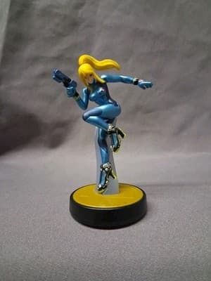 Nintendo Amiibo Super Smash Brothers Zero Suit Samus Figure Wii U 3DS Switch