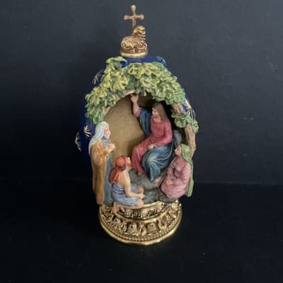 Franklin Mint “Sermon On The Mount” House of Faberge Egg w/ Original Box & COA