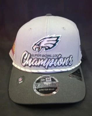 Philadelphia Eagles New Era Super Bowl 59 LIX Champions 9SEVENTY Locker Room Hat