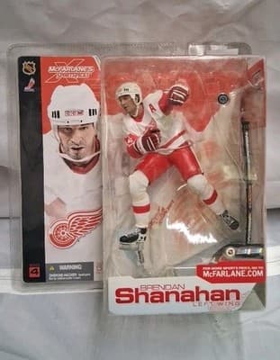 Brendan Shanahan in White Detroit Red Wings NHL McFarlane Series 4 Figure 2002