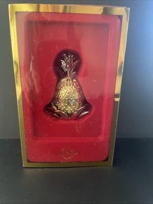 Lenox Williamsburg Pineapple Hospitality Silver-Plated Trinket Box Ornament