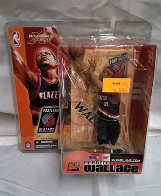 2003 McFarlane Sport Rasheed Wallace NBA Series 3 Portland Black Jersey New
