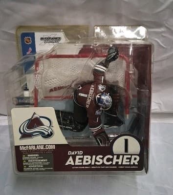 2005 David Aebischer Colorado Avalanche NHL McFarlane Figure Series 10 - NEW