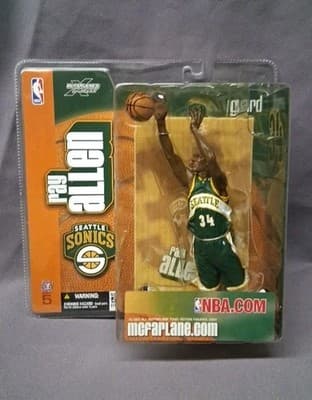 RAY ALLEN McFarlane Sportspicks NBA Series 5 Seattle Sonics Green Uniform NIP