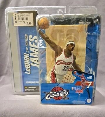 2004 LeBron James McFARLANE NBA SERIES 7 - 2nd Edition White Jersey Variant Toy