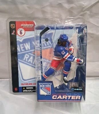 VARIANT Anson Carter - New York Rangers - blue jersey NHL series 6 McFarlane (4)