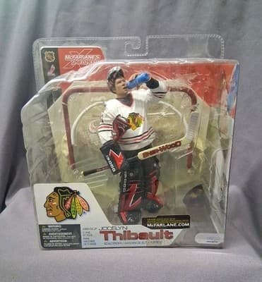 Jocelyn Thibault Chicago Blackhawks NHL McFarlane Figure NIB Goalie Series 4 NEW