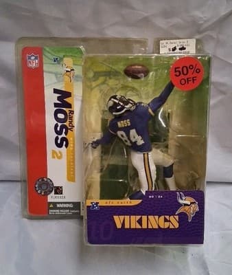 Randy Moss Minnesota Vikings Figure PurpleJersey Mcfarlane 2004 NFL Football New