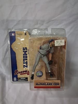 JOHN SMOLTZ ATLANTA BRAVES MLB SERIES 8 GRAY UNIFORM VARIANT MCFARLANE FIGURE