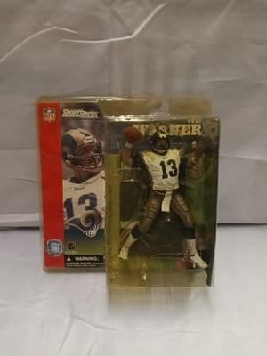 Kurt Warner Rams McFarlane NFL Figure Series 1 White Jersey Uniform New 2001 #13