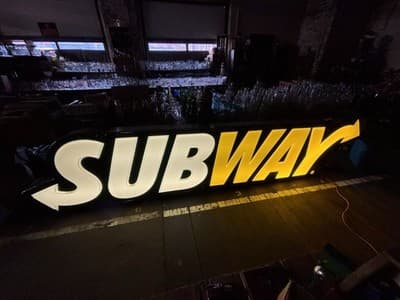 12 foot Light UP Subway Sign Working