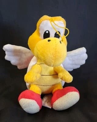 Super Mario Flying Koopa Paratroopa Turtle Plush 6" Red Shell Little Buddy GUC