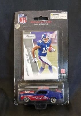 New York Giants Diecast Ford Car With Steve Smith Prestige Card