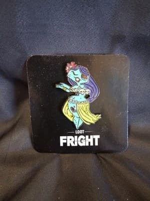 Loot Fright 2” Zombie Girl Hula Dancer Pin By Artist Tom Kurzanski Loot Crate