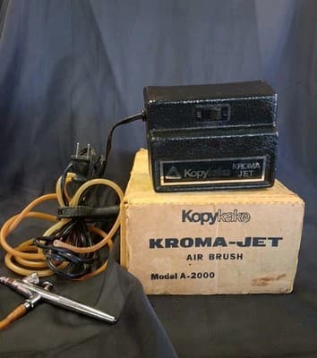Vintage Used Kroma Jet A-2000 Airbrush Unit by Kopykake Tested Works With Box